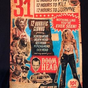 Rob Zombie T Shirt Motion Picture "31"